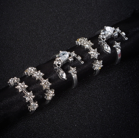 5 PC Moon Ring Set - Picture 2 of 7